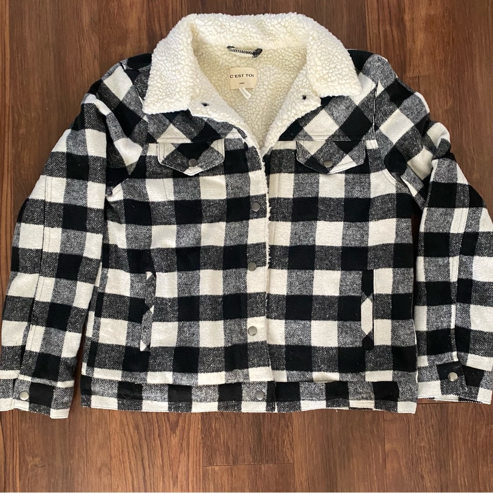 Buffalo Plaid Sherpa jacket